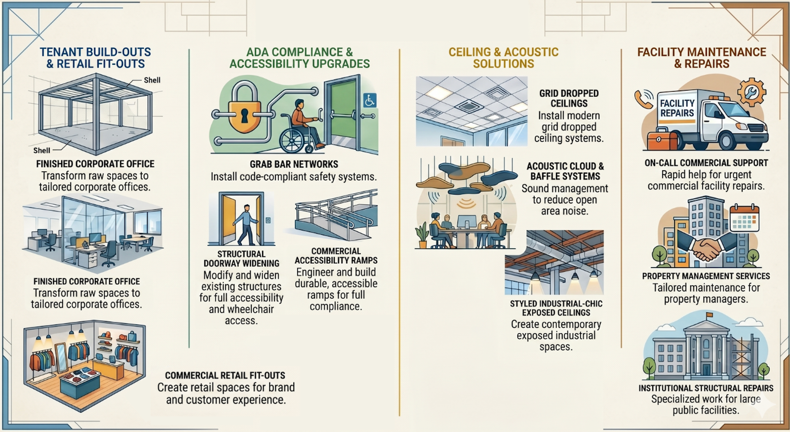 RW & Son Construction Commercial Fit-Outs and Institutional Structural Project Overview Plan